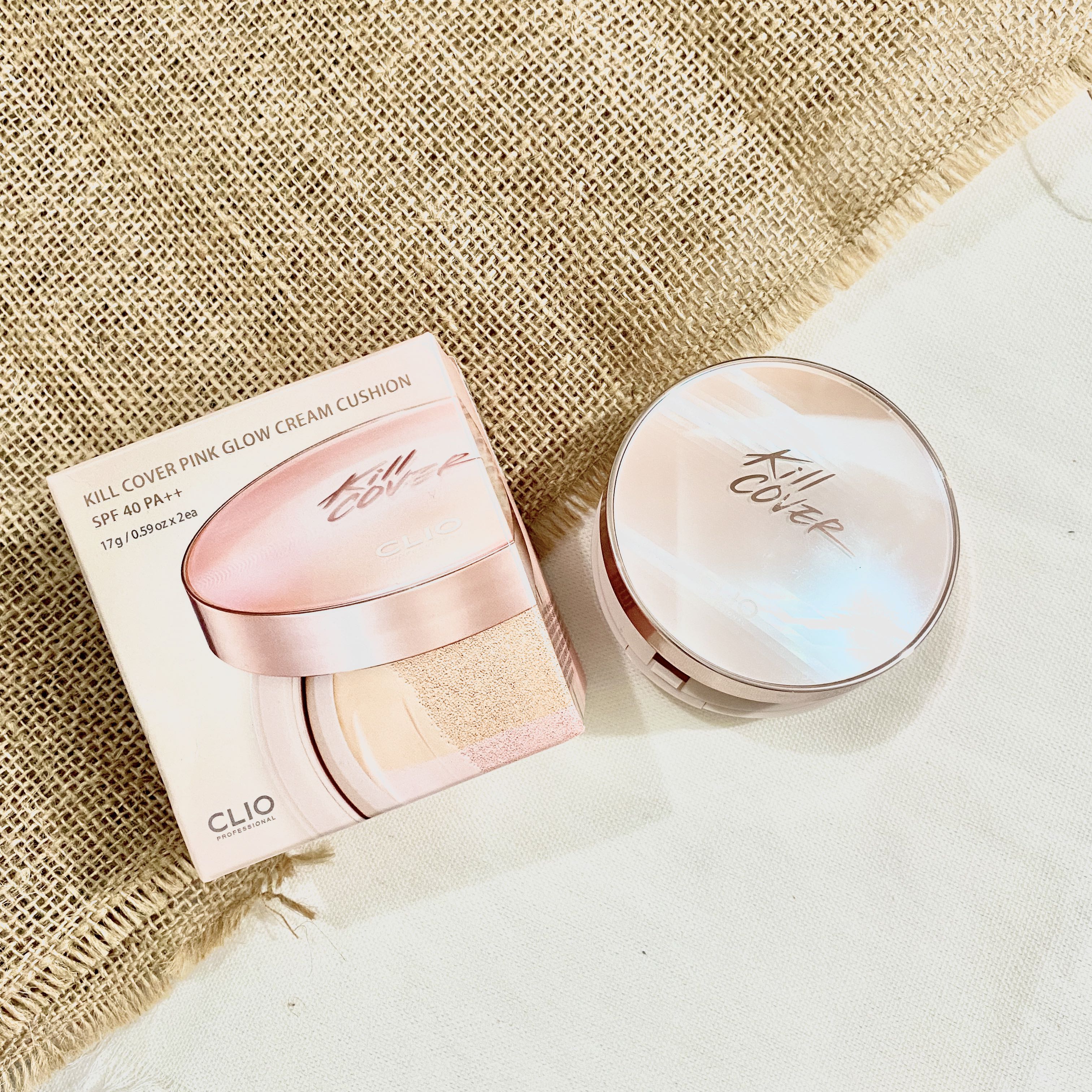Clio Kill Cover  Glow Pink Cream Cushion w/ Refill #3BY Linen 상세이미지 1